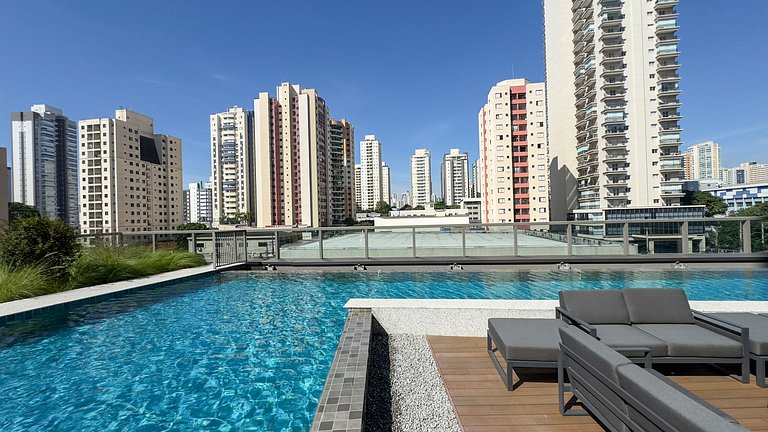 Studio Premium! Piscina, Lazer e Metrô a 3 Minutos
