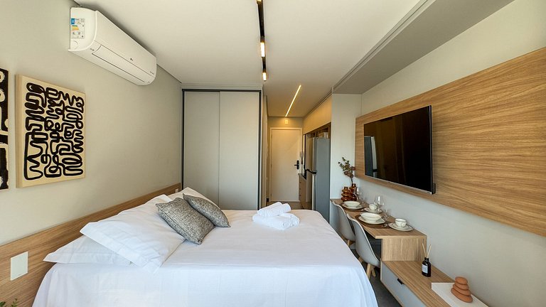 Studio Premium! Piscina, Lazer e Metrô a 3 Minutos