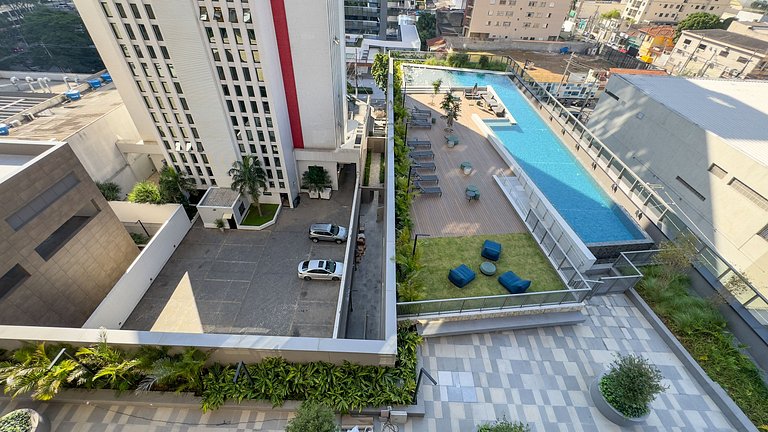 Studio Premium! Piscina, Lazer e Metrô a 3 Minutos