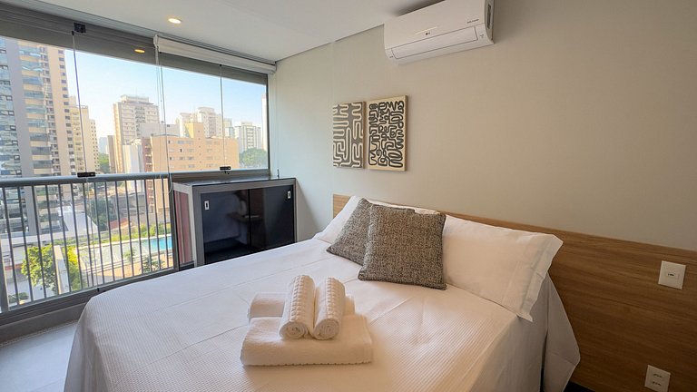 Studio Premium! Piscina, Lazer e Metrô a 3 Minutos