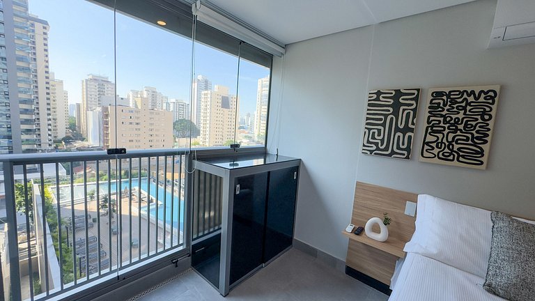 Studio Premium! Piscina, Lazer e Metrô a 3 Minutos