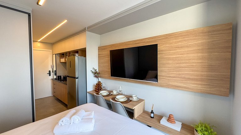 Studio Premium! Piscina, Lazer e Metrô a 3 Minutos