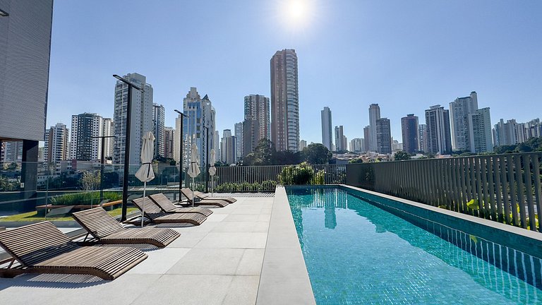 Studio Completo com Piscina ao lado do Shop Anália