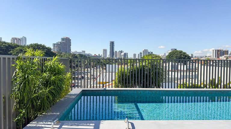 Studio Completo com Piscina ao lado do Shop Anália
