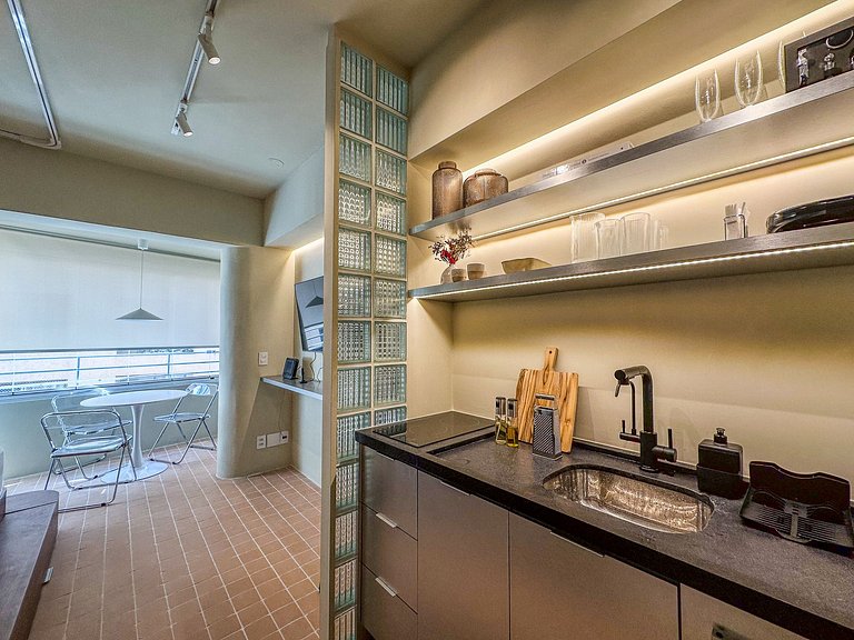 O Melhor de Perdizes Studio para 3 com Piscina