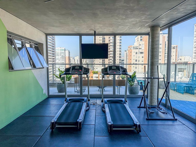 O Melhor de Perdizes Studio para 3 com Piscina