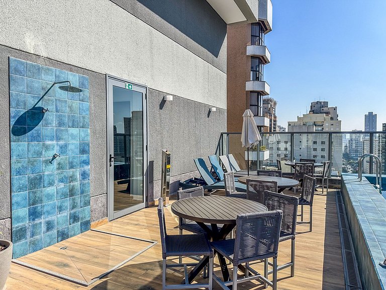 O Melhor de Perdizes Studio para 3 com Piscina