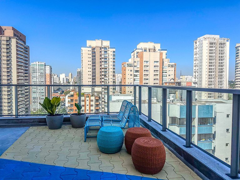 O Melhor de Perdizes Studio para 3 com Piscina
