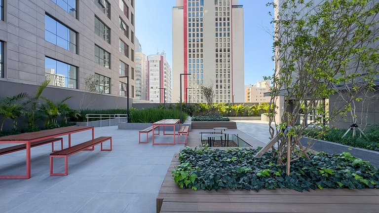 Studio Incrível com Piscina e Lazer Perto do Metrô