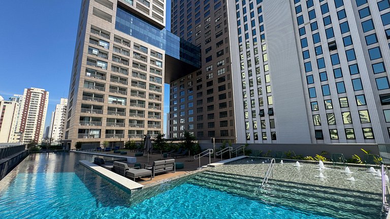 Studio Incrível com Piscina e Lazer Perto do Metrô