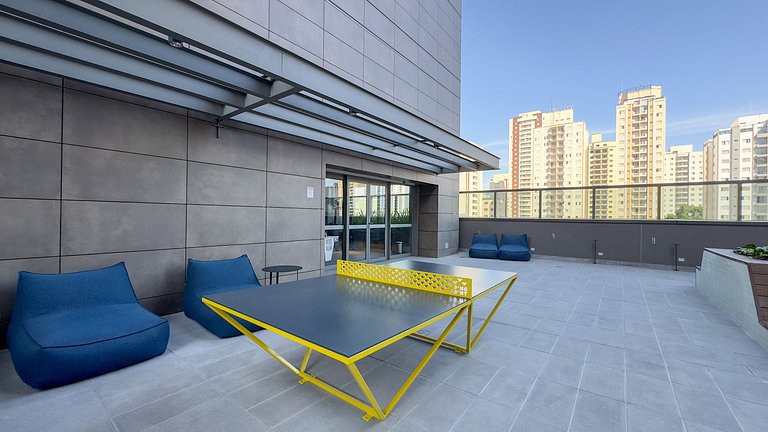 Studio Incrível com Piscina e Lazer Perto do Metrô