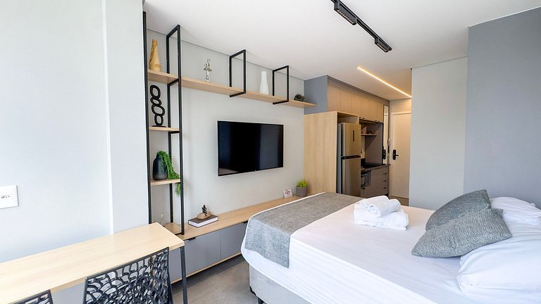 Studio Incrível com Piscina e Lazer Perto do Metrô