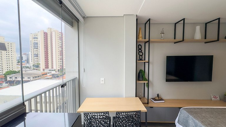 Studio Incrível com Piscina e Lazer Perto do Metrô