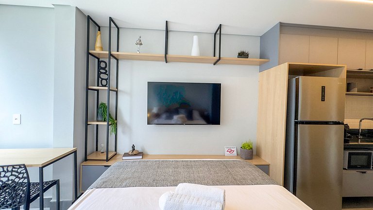 Studio Incrível com Piscina e Lazer Perto do Metrô