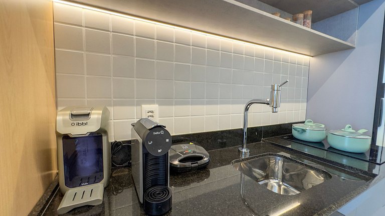 Studio Incrível com Piscina e Lazer Perto do Metrô