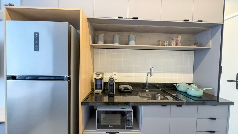 Studio Incrível com Piscina e Lazer Perto do Metrô